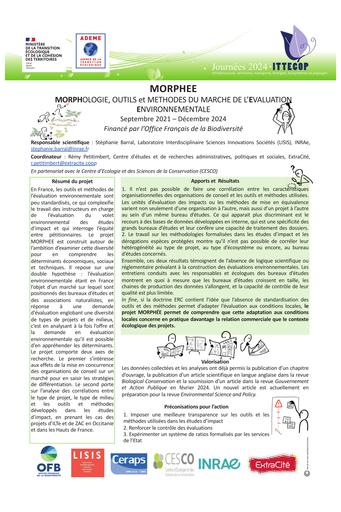 ITTECOP Journee 2024 Poster MORPHEE