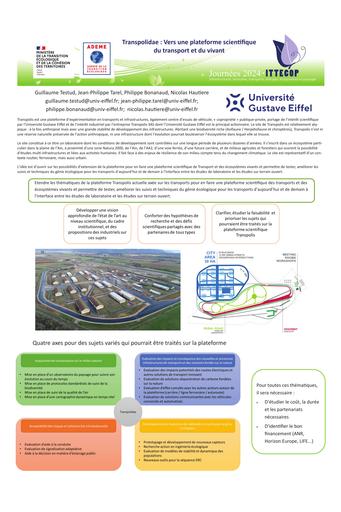 ITTECOP Journee 2024 Poster Transpolidae